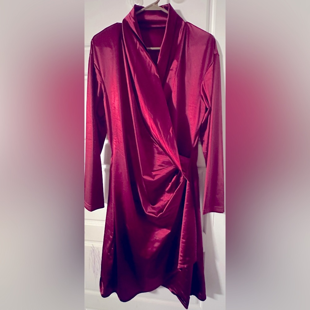 Stretchy burgundy dress